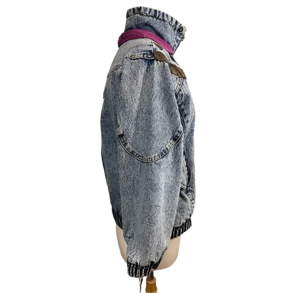 Women’s Vintage Faded Glory Denim Jacket, Size L, Blue & Purple - Picture 5 of 11